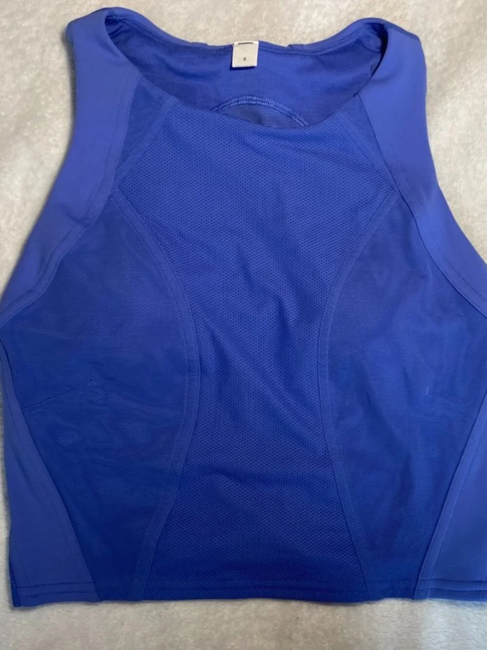 Lululemon Mesh Panelled Training Shelf Tank Top Wild Indigo